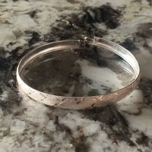 Vintage Sterling Silver Diamond Cut Bracelet, Stamped 925